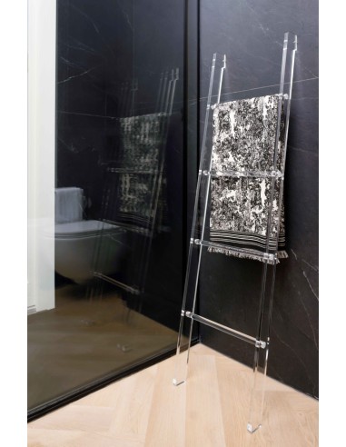 Vesta Home - Scaletta Grande Up & Down·trasparente·37 X 8 X 141 H Th. Structure 15 Mm Th. Bar 10 Mm