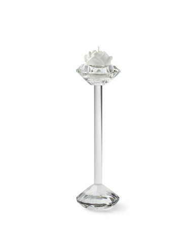 PORTACANDELA CRISTALLO STELO 23CM