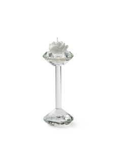 PORTACANDELA CRISTALLO STELO 17CM