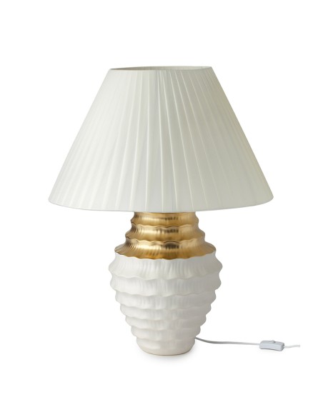 LAMPADA GRES BIANCO/ORO 29X70CM E27