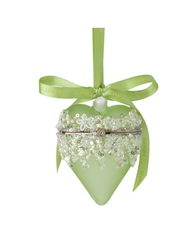 CUORE VETRO APRIBILE VERDE FROZEN 9CM