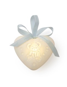 CUORE PORC.BIANCA BISCUIT BABY 10CM