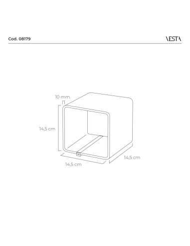 Vesta Home - Lampada da Tavolo Piccola Solid·flots·14,5 X 14,5 X 14,5 H Th. 10 Mm