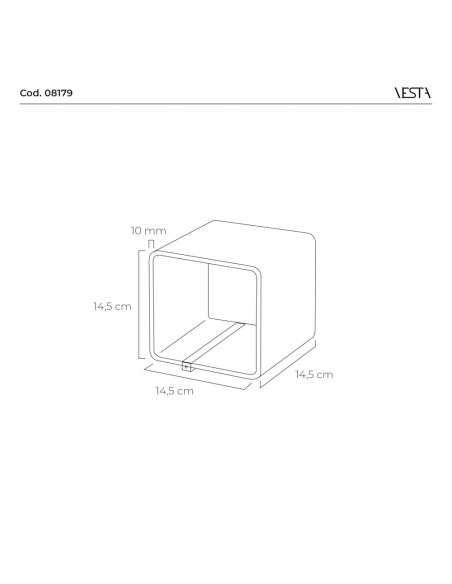 Vesta Home - Lampada da Tavolo Piccola Solid·flots·14,5 X 14,5 X 14,5 H Th. 10 Mm