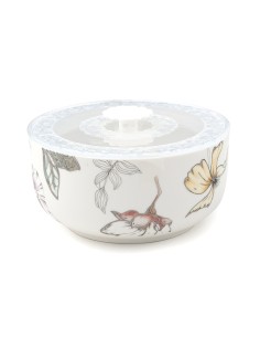 CONTENITORE PORC.BLOOMS DIA.13X7CM BIANC