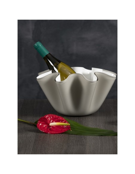 Vesta Home - Portavino Grandesoft Soft·tortora Monosatinato·ø48,5 X 20 H Th. 5 Mm