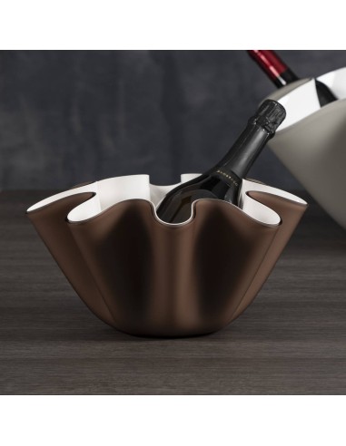 Vesta Home - Portavino Grandesoft Soft·marrone Monosatinato·ø48,5 X 20 H Th. 5 Mm