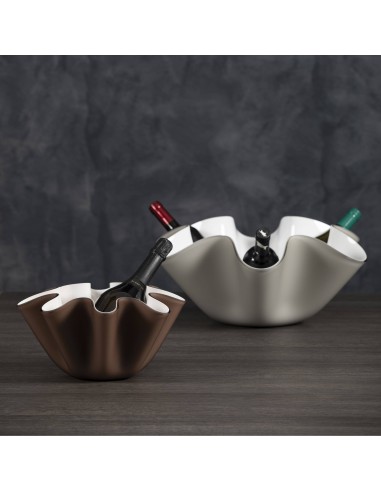 Vesta Home - Portavino Grandesoft Soft·marrone Monosatinato·ø48,5 X 20 H Th. 5 Mm