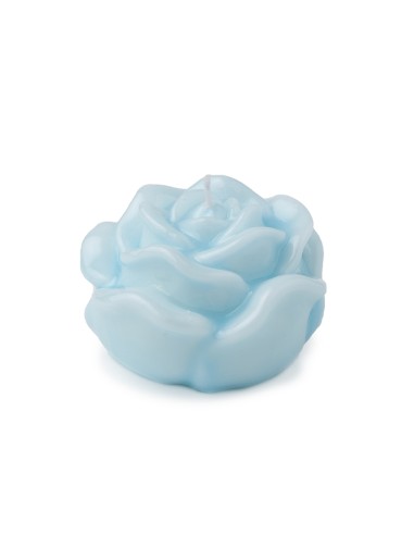 CANDELA ROSA LACCATA BLU 10X7CM