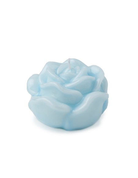 CANDELA ROSA LACCATA BLU 10X7CM