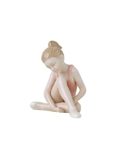 Statuina in Porcellana Ballerina stretching