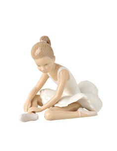 Statuina in Porcellana Ballerina seduta
