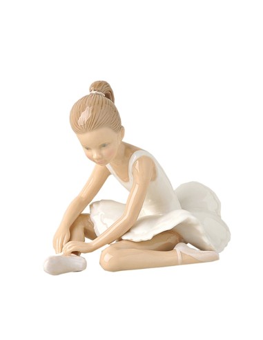 Statuina in Porcellana Ballerina seduta