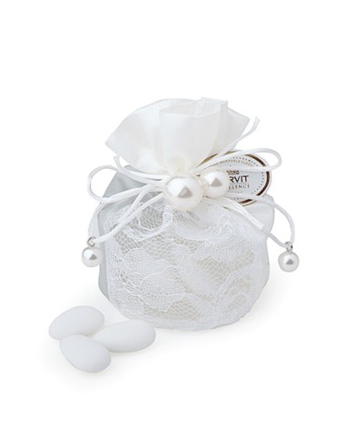 SECCHIELLO GRIGIO 10CM PERLE 5 CONFETTI