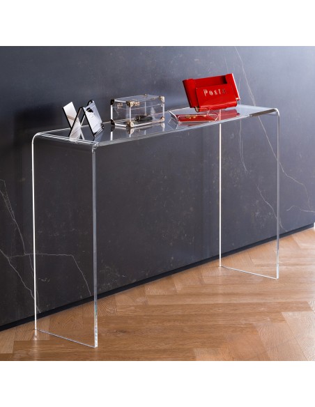 Vesta Home - Consolle Simply·trasparente·114,5 X 31 X 76,5 H Th. 15 Mm