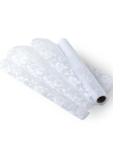 Rotolo di tessuto con pizzo Rose