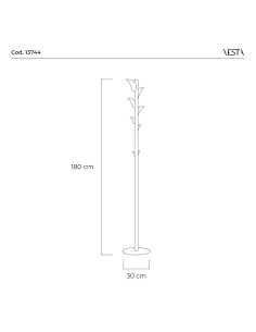 Vesta Home - Appendiabiti Simply·bianco·42,5 X 42,5 X 180 H Th. 12 Mm 2