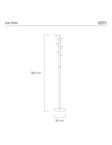 Vesta Home - Appendiabiti Simply·bianco·42,5 X 42,5 X 180 H Th. 12 Mm