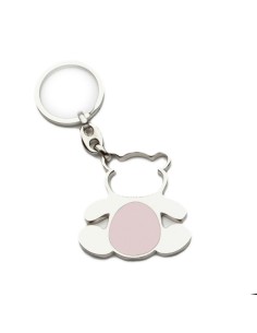 PORTACHIAVI METALLO ORSETTO ROSA 5X10CM