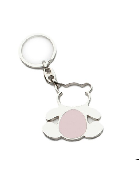 PORTACHIAVI METALLO ORSETTO ROSA 5X10CM
