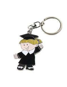 PORTACHIAVI METALLO BIMBO LAUREA 4X12CM