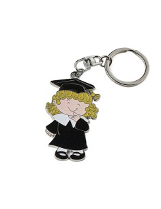 PORTACHIAVI METALLO BIMBA LAUREA 4X12CM