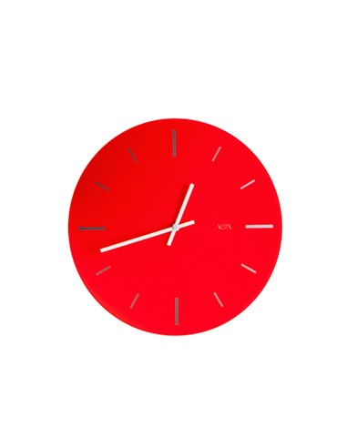 Vesta Home - Orologio da Parete Piccolo R2·rosso·ø 40 Th. 5 Mm
