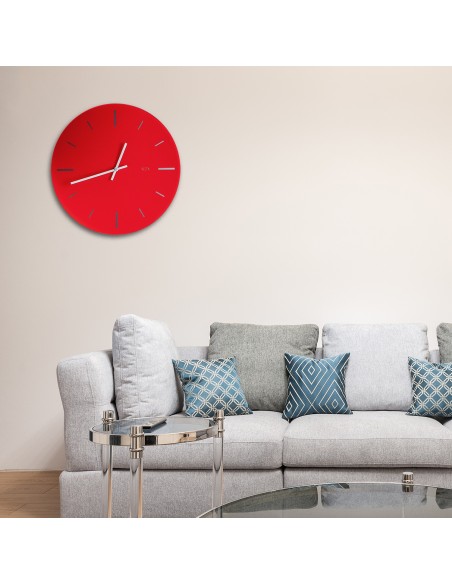 Vesta Home - Orologio da Parete Piccolo R2·rosso·ø 40 Th. 5 Mm