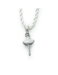 Pendente Ballerina Metallo 4Cm Bianco/Ar