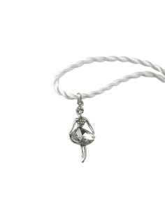 Pendente Ballerina Metallo 4,5Cm Argento