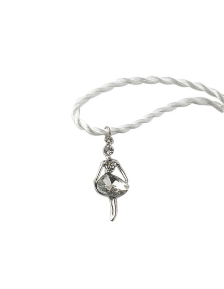 Pendente Ballerina Metallo 4,5Cm Argento