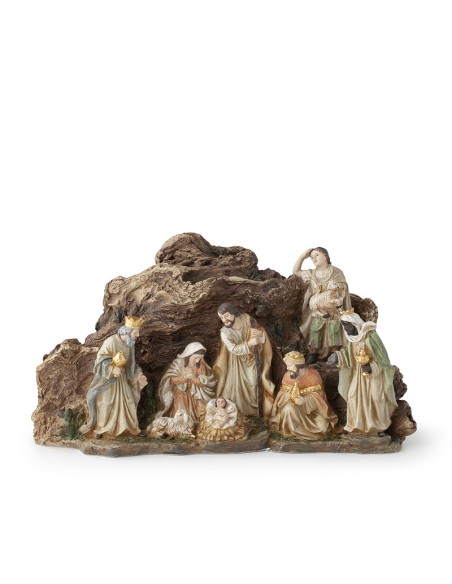 Nativita' Grotta Resina 32X17Cm