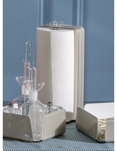 Vesta Home - Portarotoli Verticale Like Water·tortora Monosatinato·10,5 X 10,5 X 24 H Th. 5 Mm