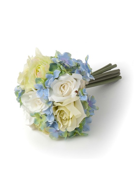 Mazzo Flor.Verde Blu Crema Dia.15X20Cm