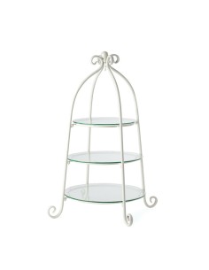 ESPOSITORE ALZATA METALLO BIANCO 75CM