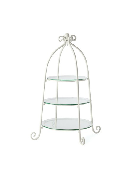 ESPOSITORE ALZATA METALLO BIANCO 75CM