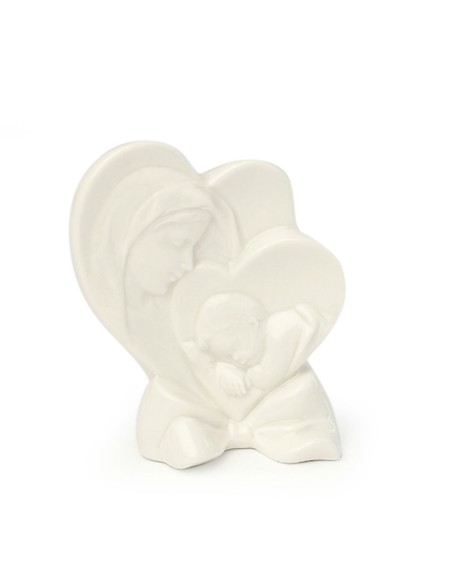 Doppio Cuore Bimbo/Madonna Porc.10,5Cm