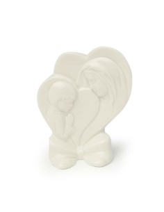 Doppio Cuore Bimbo Preghiera Porc.10,5Cm