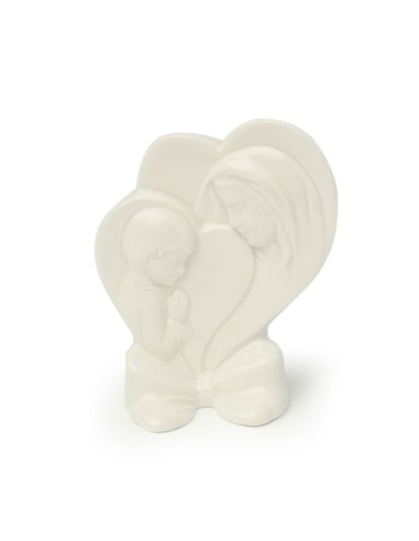 Doppio Cuore Bimbo Preghiera Porc.10,5Cm
