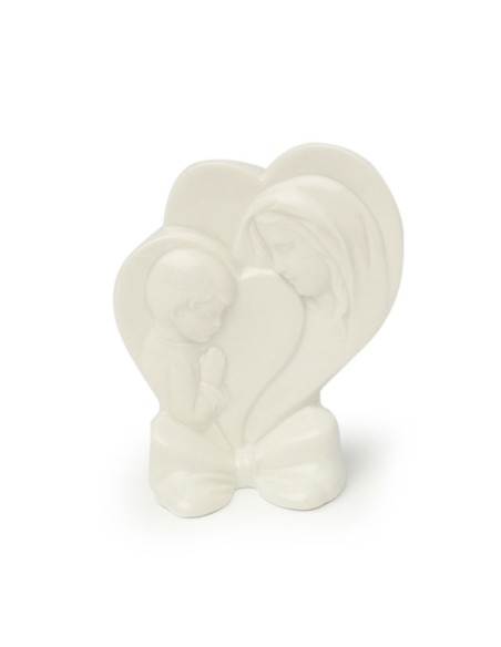 Doppio Cuore Bimbo Preghiera Porc.10,5Cm