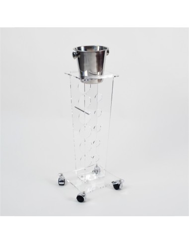 Vesta Home - Portabottiglie Ice Tower·trasparente·32 X 32 X 95 H Th. 10 Mm