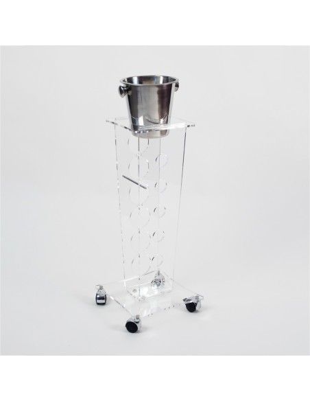 Vesta Home - Portabottiglie Ice Tower·trasparente·32 X 32 X 95 H Th. 10 Mm