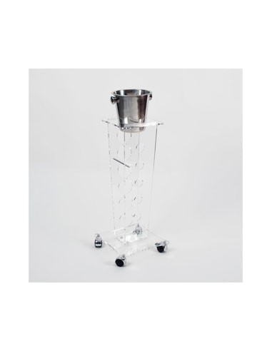 Vesta Home - Portabottiglie Ice Tower·trasparente·32 X 32 X 95 H Th. 10 Mm