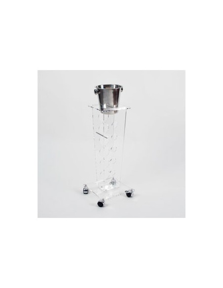 Vesta Home - Portabottiglie Ice Tower·trasparente·32 X 32 X 95 H Th. 10 Mm