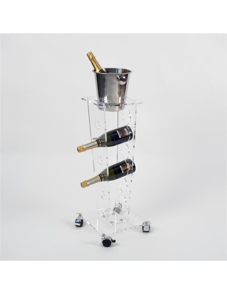 Vesta Home - Portabottiglie Ice Tower·trasparente·32 X 32 X 95 H Th. 10 Mm