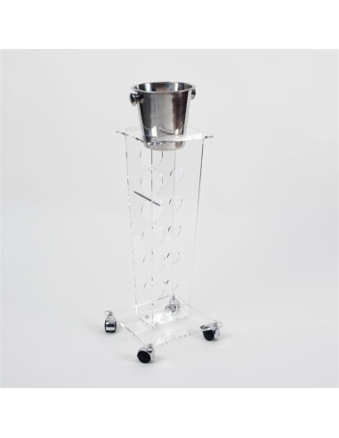 Vesta Home - Portabottiglie Ice Tower·trasparente·32 X 32 X 95 H Th. 10 Mm
