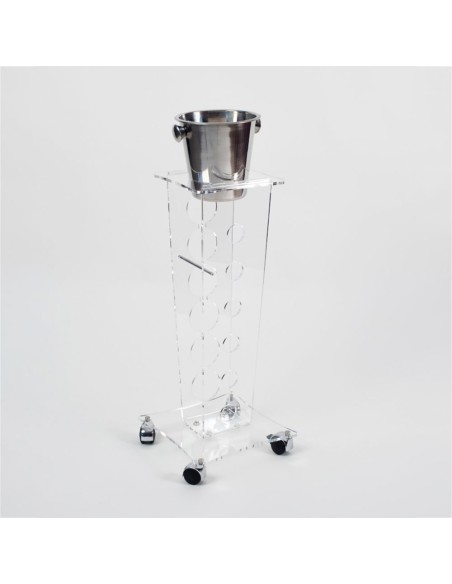 Vesta Home - Portabottiglie Ice Tower·trasparente·32 X 32 X 95 H Th. 10 Mm