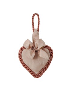 Cuore in tessuto appendibile rosa