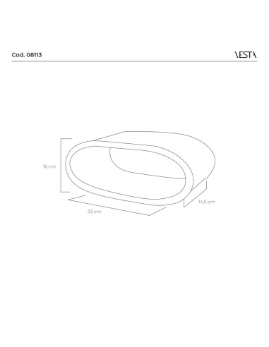 Vesta Home - Lampada Grande Future·rame·33 X 14,5 X 16 H Th. 10 Mm