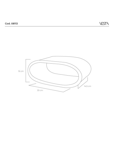 Vesta Home - Lampada Grande Future·rame·33 X 14,5 X 16 H Th. 10 Mm
